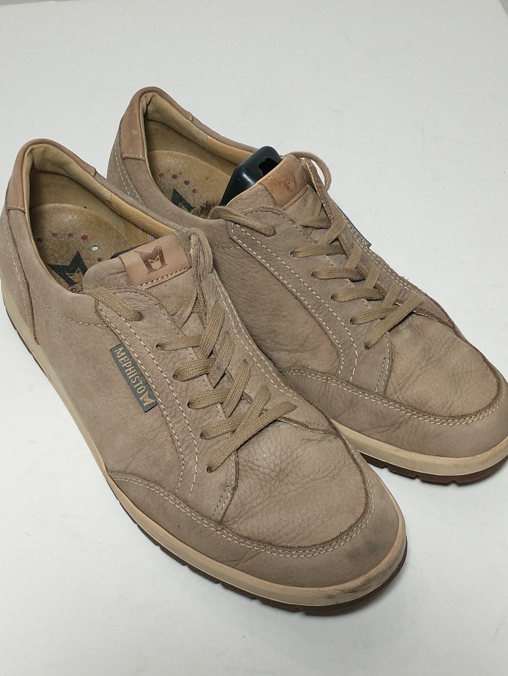 Mephisto Ludo Leather Lace-up Walking Shoe, Men's Size 8, Tan, Airjet Cushioned